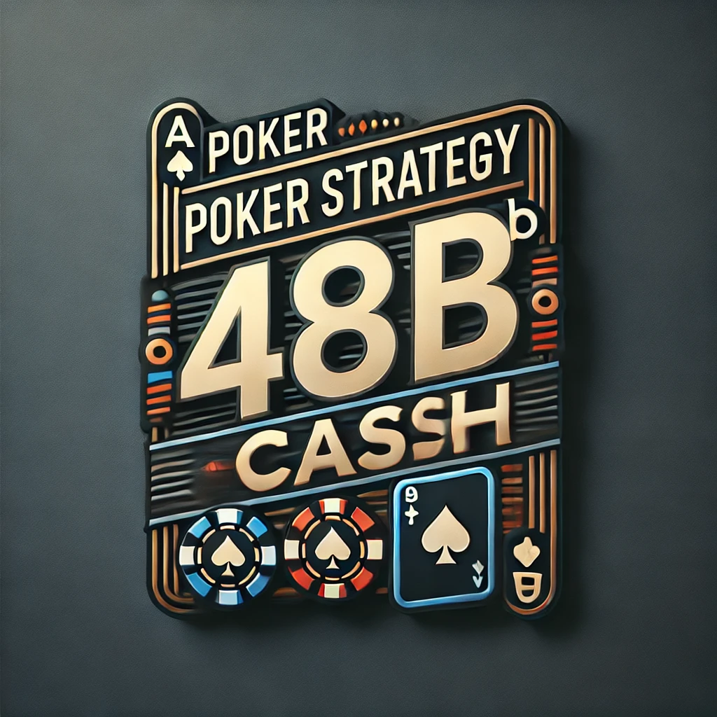 Bold text 'Poker Strategy 40BB Cash' on a stylish casino-themed background with subtle poker elements.