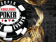 "Poker tournament on Northern Cyprus with players at tables, luxury hotels, and scenic Mediterranean coastline in the background."