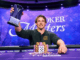 Alex Foxen celebrates his victory at Poker Masters 2025, winning $272,000 and securing his 10th PGT title in Las Vegas.